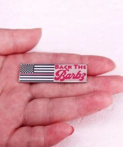 Alternative view of Nicki's fandom 'Back The Barbz Flag' Enamel Pin
