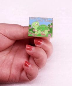 Alternative view of Turtle 'Small Steps Still Count' Enamel Pin