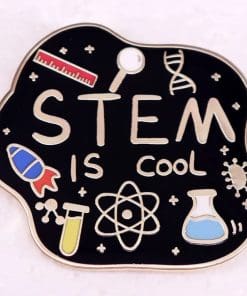 STEM 'Science and Technology Engineering Mathematics is Cool' Enamel Pin - Image 5