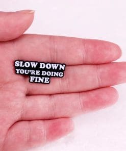 Alternative view of Billy Joel 'Vienna Lyrics | Slow Down You're Doing Fine' Enamel Pin