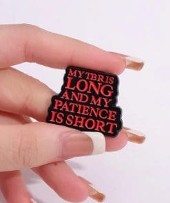 Alternative view of Funny Thoughts 'My TBR is Long and My Patience is Short' Enamel Pin