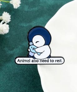 Alternative view of Penguin 'Animal Also Need to Rest' Enamel Pin
