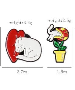 Super Smash Bros 'Piranha Plant | Eating Cat' Enamel Pin - Image 4