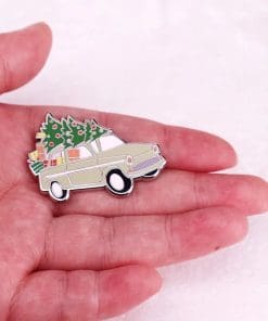 Alternative view of Happy Holidays ‘Christmas Tree Top Load’ Enamel Pin