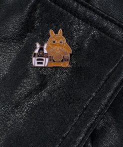My Neighbor Totoro 'Totoro x C-3PO and R2D2 | Star Wars' Enamel Pin - Image 3