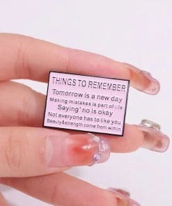 Alternative view of Things to Remember 'Beauty Strength Come From Within' Enamel Pin