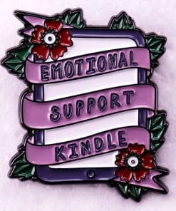 Alternative view of Awareness 'Emotional Support Kindle' Enamel Pin