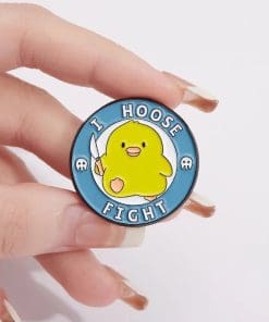 Alternative view of Baby Goose 'I Hoose Fight' Enamel Pin