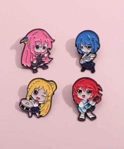 Alternative view of Bocchi the Rock! 'Set of 4 Rocker' Enamel Pin