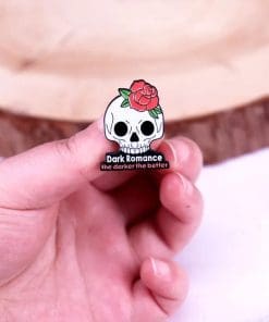 Alternative view of Skull Rose 'Dark Romance the Darker the Better' Enamel Pin