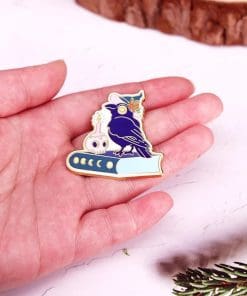 Alternative view of Witchy Crow 'Cast a Spell' Enamel Pin
