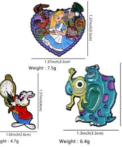 Alice in Wonderland 'White Rabbit | Time check' Enamel Pin - Image 3