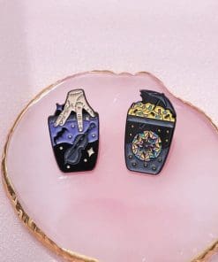 Alternative view of Wednesday Mug 'Umbrella | Stained Glass' Enamel Pin