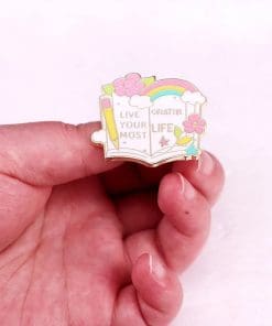Alternative view of Enjoy Life 'Live Your Most Creative Life' Enamel Pin