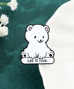 Polar Bear 'Let It Leave' Enamel Pin