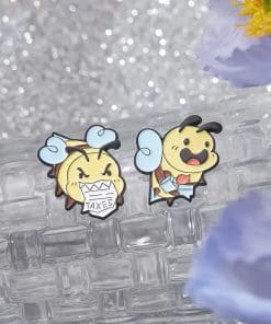 Alternative view of Bee 'Scary Taxes' Enamel Pin
