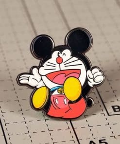 Alternative view of Doraemon x Mickey  Enamel Pin
