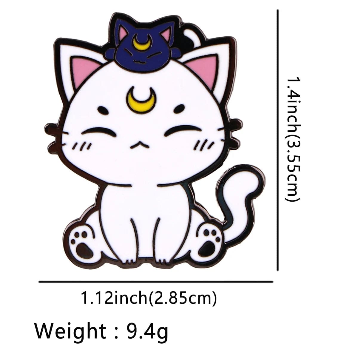 Sailor Moon 'Artemis and Little Luna' Enamel Pin - Image 2