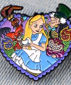 Alice in Wonderland 'Adorable Alice Heart' Enamel Pin - Image 3