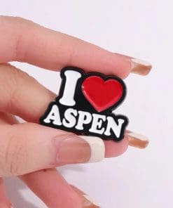 Alternative view of Colorado 'I Love Aspen' Enamel Pin