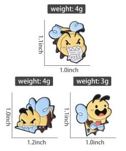 Bee 'Dagger Bite' Enamel Pin - Image 3