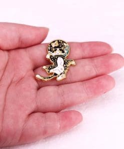 Alternative view of Astronaut Cat 'Constellation' Enamel Pin