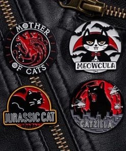 Alternative view of Movie Meme 'Catzilla' Enamel Pin