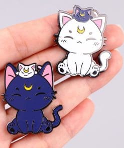 Alternative view of Sailor Moon 'Luna and Little Artemis' Enamel Pin