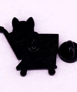 Red Shopping Cart 'French Bulldog | Forgot What I Came For' Enamel Pin - Image 4