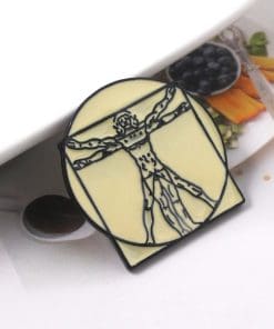 Leonardo da Vinci 'Vitruvian Man' Enamel Pin - Image 4