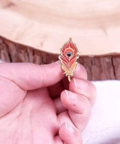 Alternative view of Bird's Feather 'Mysterious Phoenix' Enamel Pin