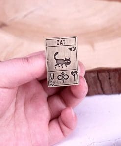 Alternative view of Inscryption 'Inky Black Cat' Enamel Pin