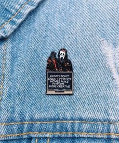 Alternative view of Scream ‘Movies Don't Create Psychos Movies mMke Psychos More Creative’ Enamel Pin