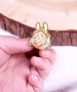 Alternative view of Rabbit Coat 'Little Baby' Enamel Pin