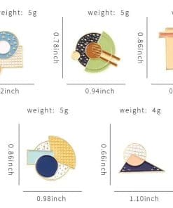 Geometric Shapes 'Rectangular Math' Enamel Pin - Image 4
