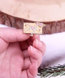Alternative view of Letter 'Bow Tie Envelope' Enamel Pin
