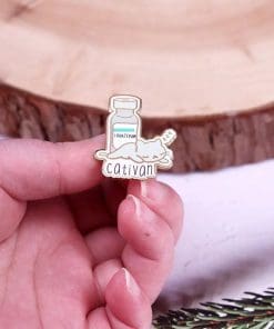 Alternative view of Sleeping Cat 'Cativan' Enamel Pin