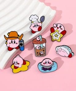 Alternative view of Kirby 'Bubble Milk Tea' Enamel Pin