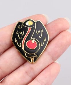 Alternative view of Good Omens 'Serpent Apple' Enamel Pin