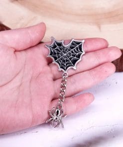 Alternative view of Spider Web 'Spider Chain' Enamel Pin