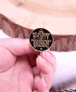 Alternative view of Bookish 'Not so Secret Society' Enamel Pin