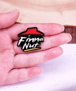 Alternative view of Pizza Meme 'Finna Nut' Enamel Pin