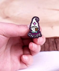 Alternative view of Little Gnomes 'Gnope Nurse' Enamel Pin