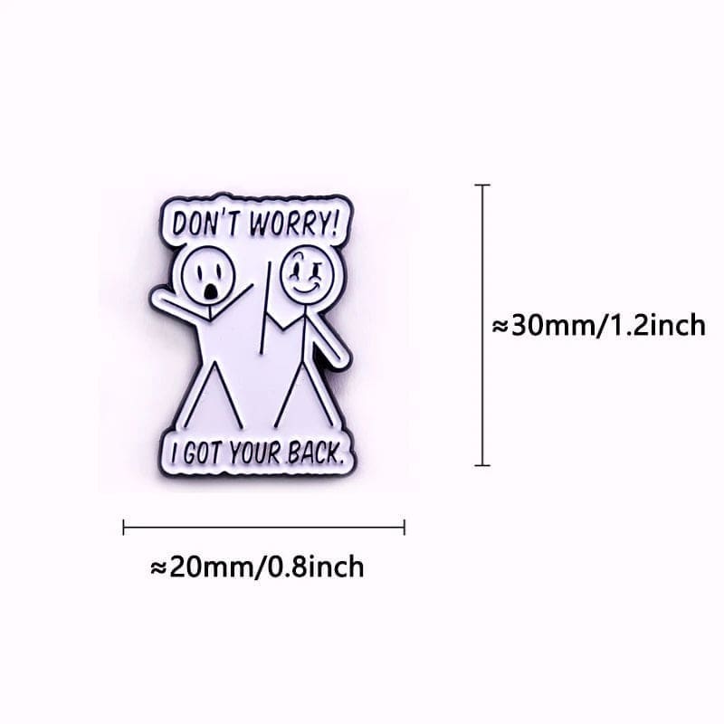 Funny Sarcasm 'Don't Worry I Got Your Back' Enamel Pin - Image 4