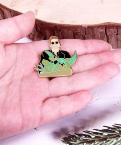 Alternative view of Good Omens 'Crowley | Demon Plant' Enamel Pin