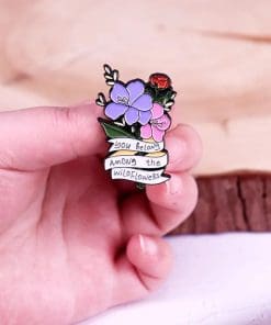 Alternative view of Pretty Flowers 'You Belong Among the Wildflowers' Enamel Pin