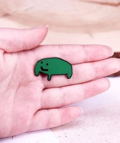 Alternative view of Little Stool Frog Enamel Pin