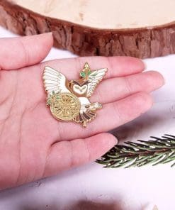 Greek God 'Athena Owl' Enamel Pin - Image 3