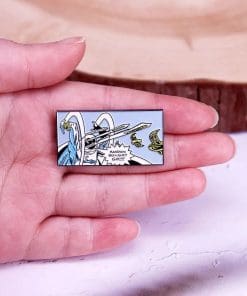Alternative view of Moon Knight Meme 'Random Bullshit Go!' Enamel Pin