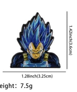 Alternative view of Dragon Ball 'Vegeta | Super Saiya-jin Blue' Enamel Pin